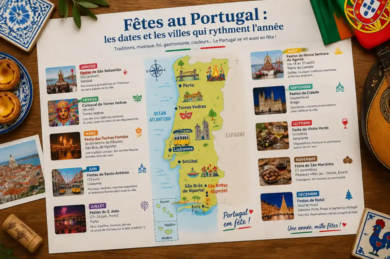 Fêtes au Portugal : les dates et les villes qui rythment l’année
