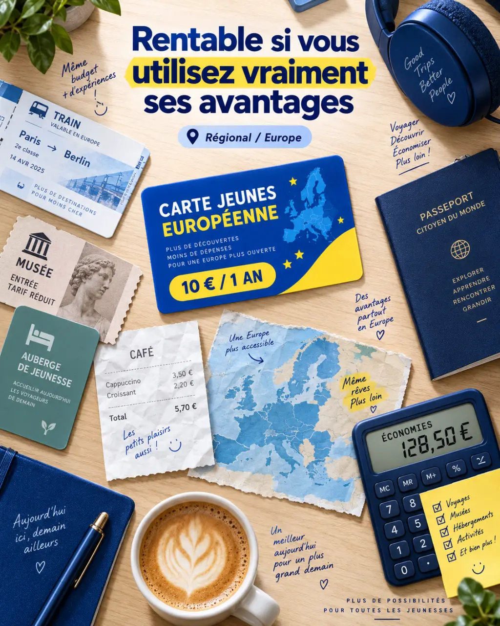 Carte Jeunes Européenne : 10 € pour un an, rentable si vous utilisez vraiment ses avantages