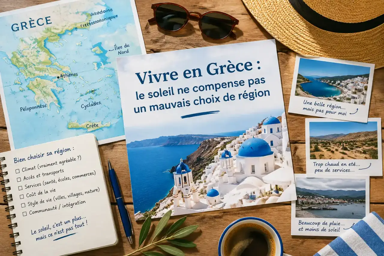 Vivre en Grèce : le soleil ne compense pas un mauvais choix de région
