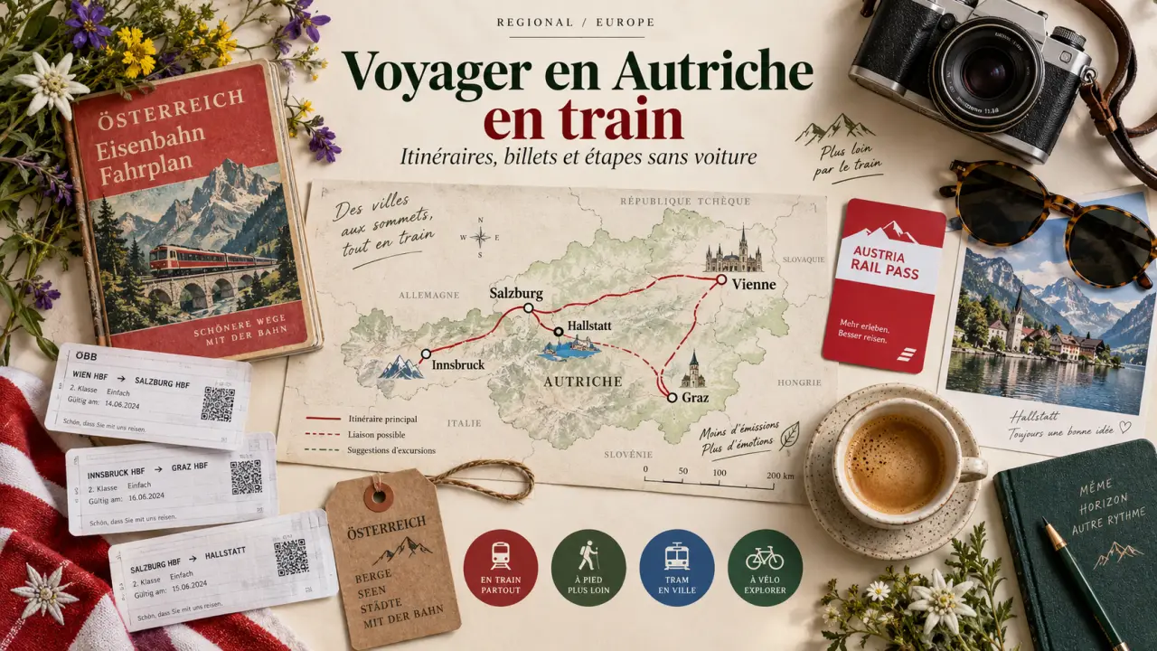 Voyager en Autriche en train : itinéraires, billets et étapes sans voiture