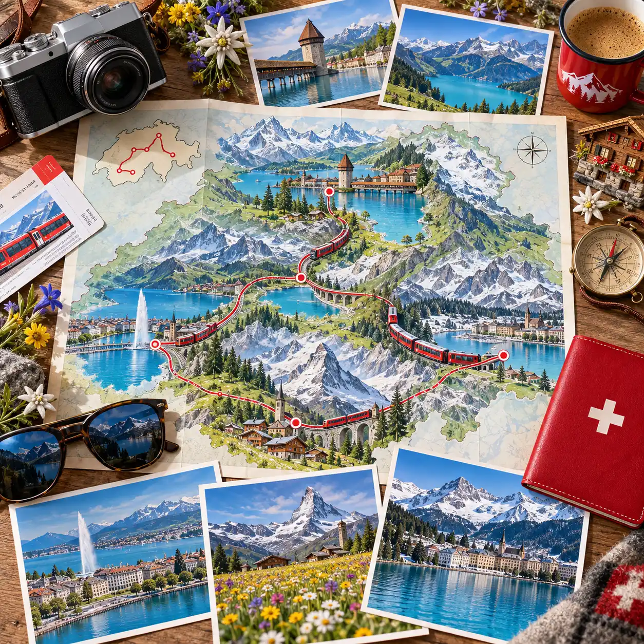 Voyage en train en Suisse : un circuit panoramique de 3 à 8 jours entre lacs et Alpes