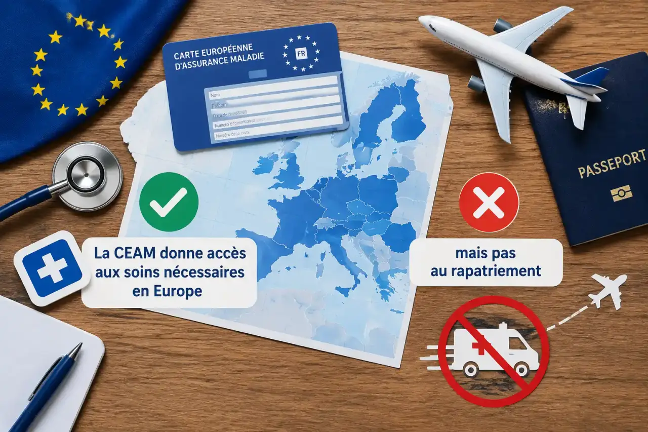 La CEAM donne accès aux soins nécessaires en Europe, mais pas au rapatriement