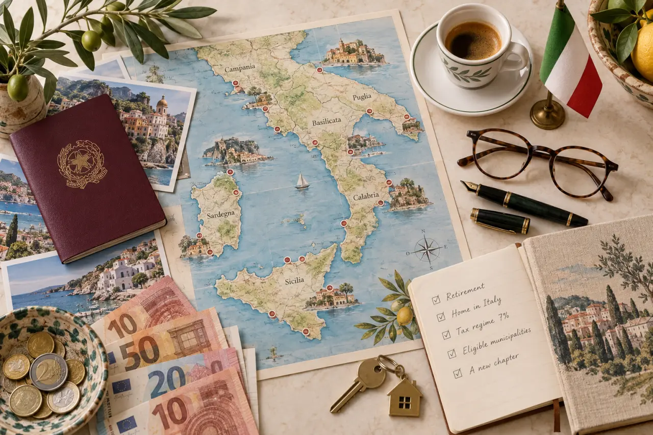Retraite en Italie : choisir la bonne commune pour profiter du régime fiscal à 7 %